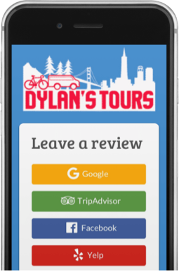 Guidebook leave a review example